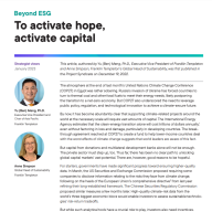 Beyond ESG: To activate hope, activate capital