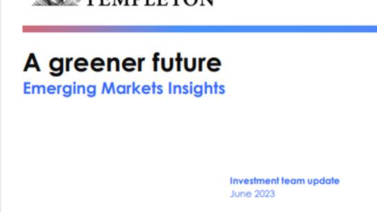 Emerging Markets Insights: A greener future