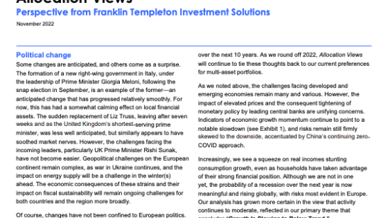 Allocation Views: Perspective from Franklin Templeton Investment Solutions