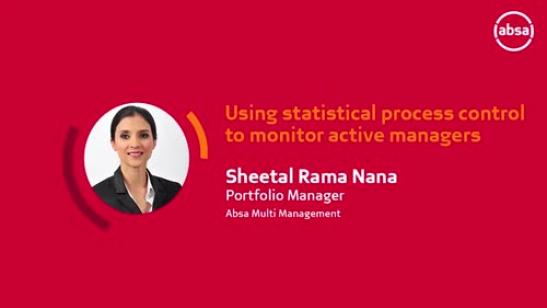 Using statistical process control to monitor active managers