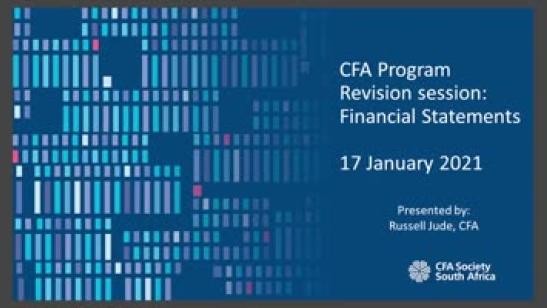 Level I CFA Program Revision Session: Financial Statements
