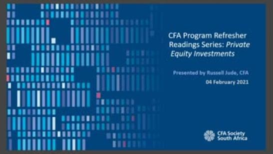 2021 CPD Verifiable: CFA Program Refresher webinar sessions: Private Equity Investments