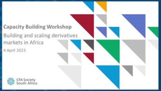 CPD Verifiable: Annual Capacity Building Workshop – African Exchanges that trade Derivative products