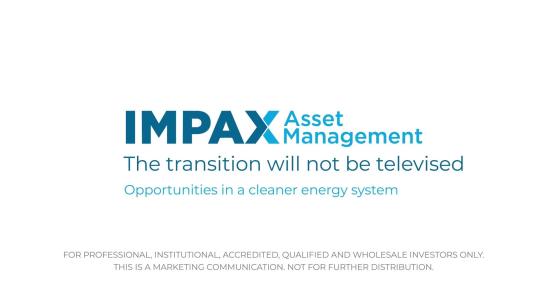 Opportunities in the clean energy transition – perspectives from Impax