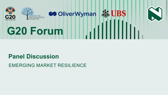 UBS G20 Event I Panel 2 - Emerging Markets Resilience