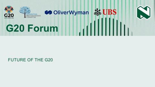  UBS G20 Event I Panel 4 - Future of the G20