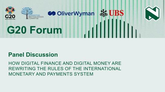 UBS G20 Event I Panel 3 - How Digital Finance and Digital Money are Rewriting the Rules of the International Monetary and Payments System 